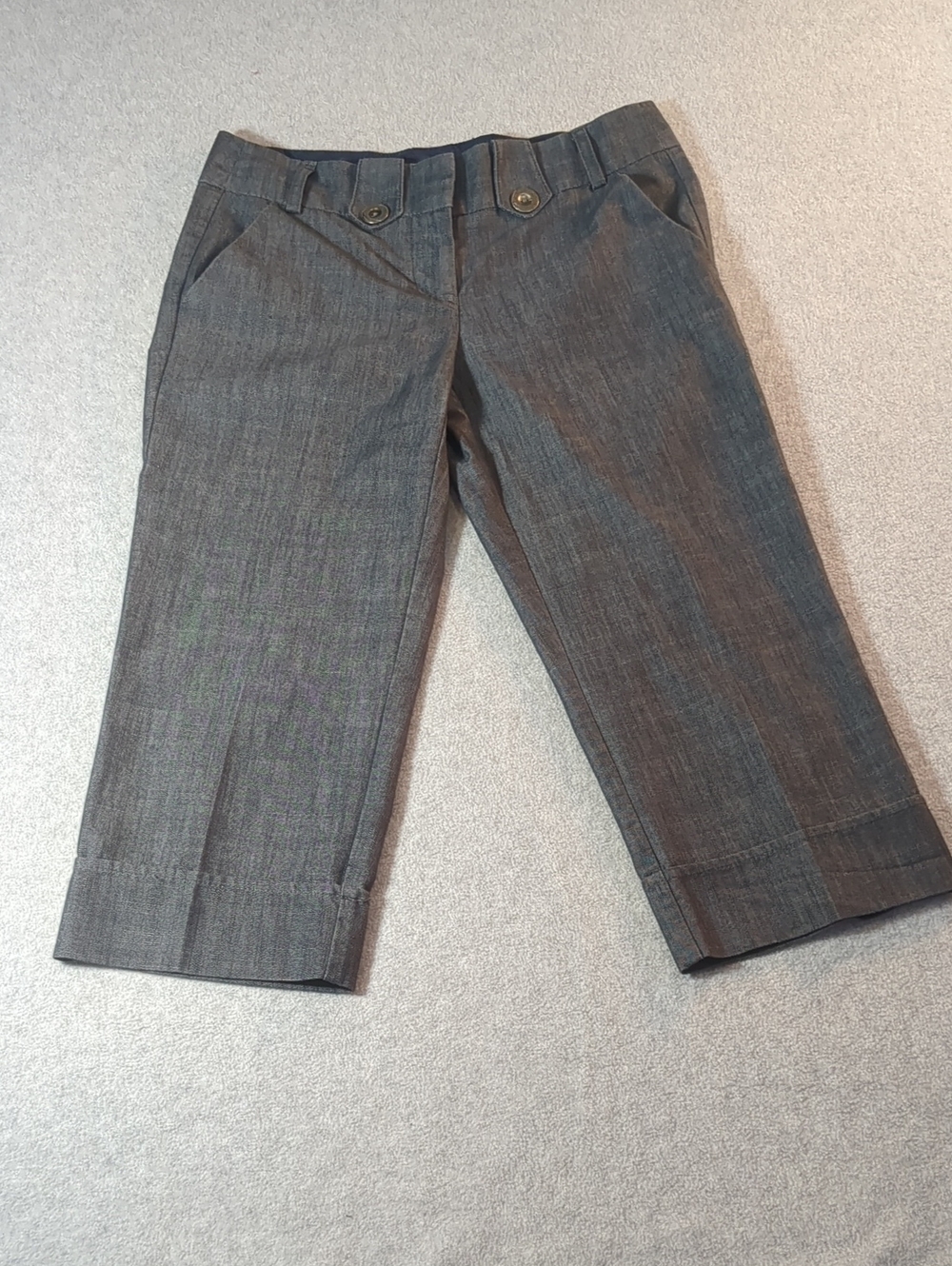 HeartSOUL Gray Tweed Cropped Dress Pants Trousers Size 0 Y2K